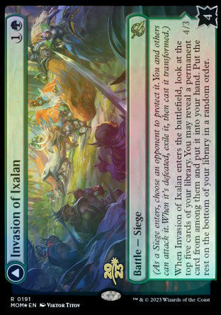 Invasion of Ixalan // Belligerent Regisaur [March of the Machine Prerelease Promos] | L.A. Mood Comics and Games