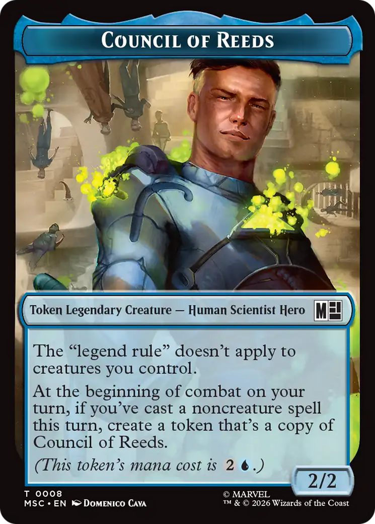 Wall // Council of Reeds Double-Sided Token [Marvel Super Heroes Commander Tokens] | L.A. Mood Comics and Games