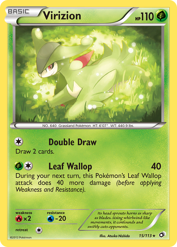 Virizion (15/113) (Theme Deck Exclusive) [Black & White: Legendary Treasures] | L.A. Mood Comics and Games