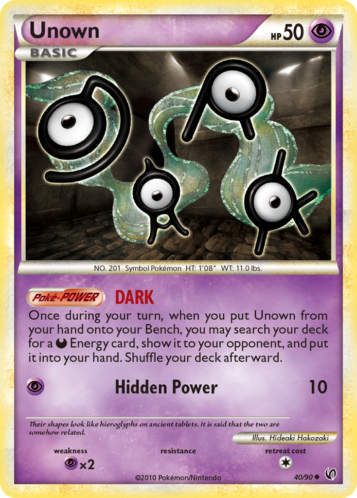 Unown (40/90) [HeartGold & SoulSilver: Undaunted] | L.A. Mood Comics and Games