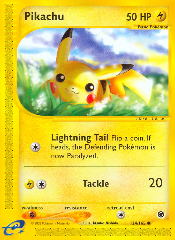 Pikachu (124/165) [Expedition: Base Set] | L.A. Mood Comics and Games