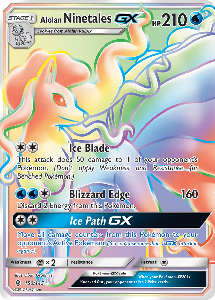 Alolan Ninetales GX (150/145) [Sun & Moon: Guardians Rising] | L.A. Mood Comics and Games