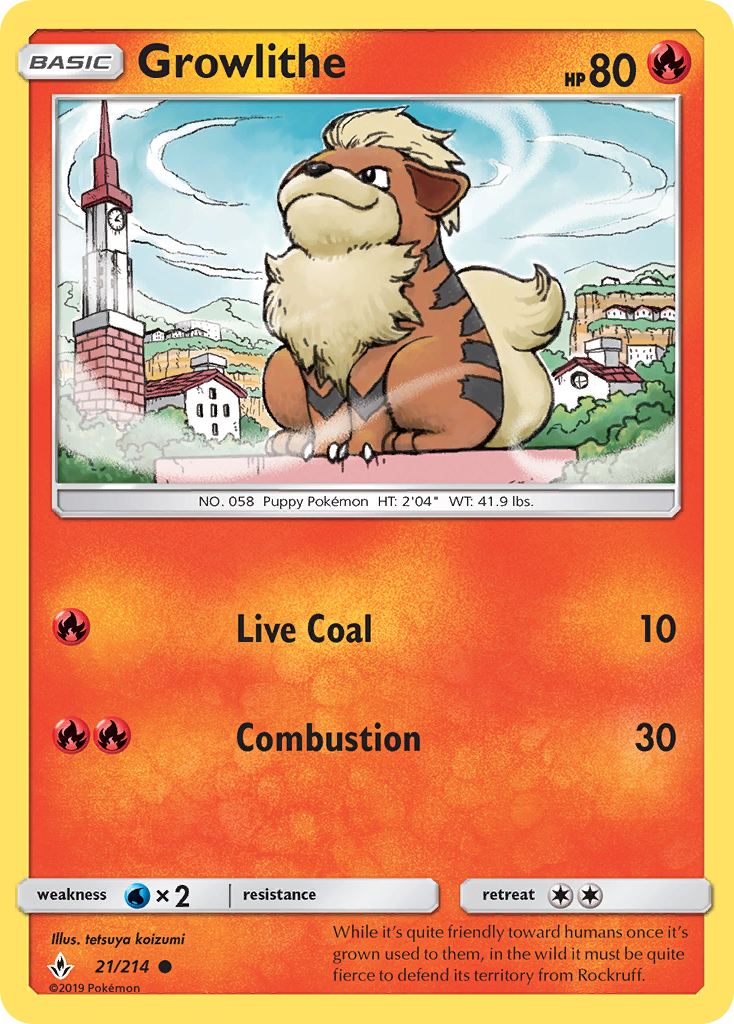 Growlithe (21/214) [Sun & Moon: Unbroken Bonds] | L.A. Mood Comics and Games