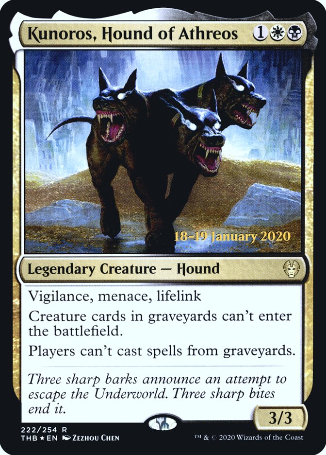 Kunoros, Hound of Athreos [Theros Beyond Death Prerelease Promos] | L.A. Mood Comics and Games
