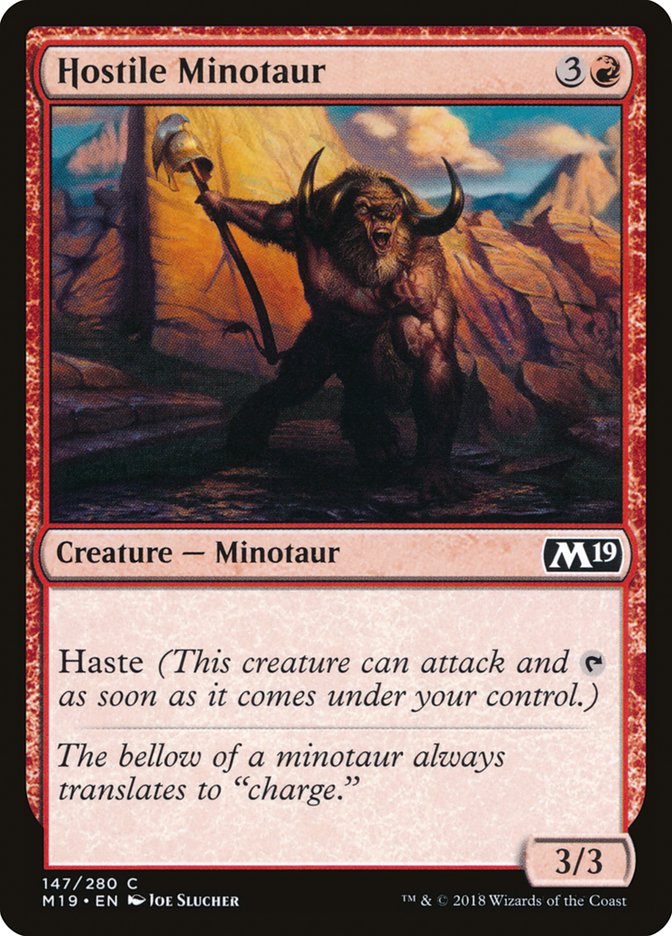 Hostile Minotaur [Core Set 2019] | L.A. Mood Comics and Games