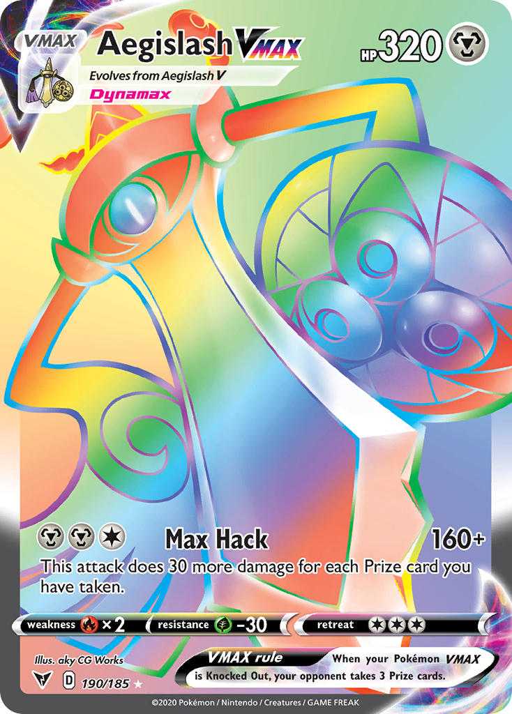 Aegislash VMAX (190/185) [Sword & Shield: Vivid Voltage] | L.A. Mood Comics and Games