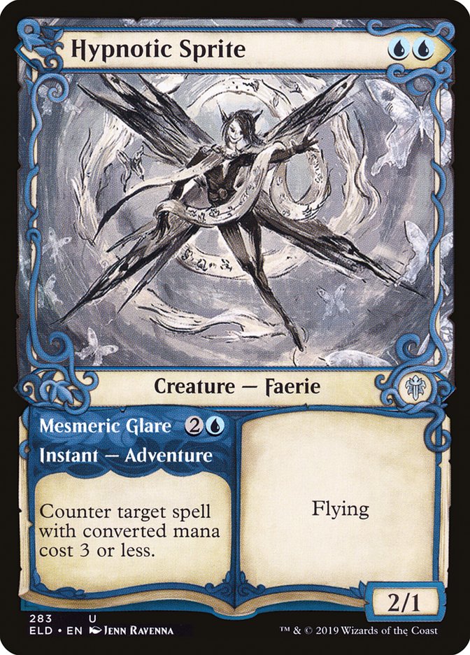 Hypnotic Sprite // Mesmeric Glare (Showcase) [Throne of Eldraine] | L.A. Mood Comics and Games