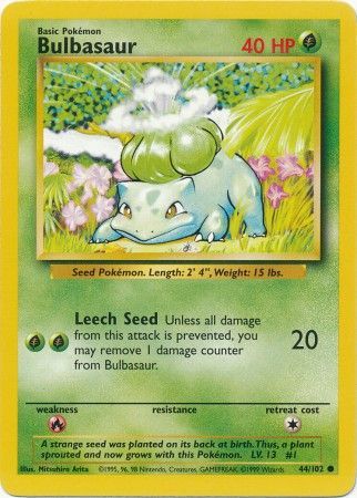 Bulbasaur (44/102) [Base Set Unlimited] | L.A. Mood Comics and Games