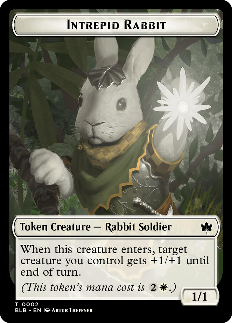 Bat // Intrepid Rabbit Double-Sided Token [Bloomburrow Tokens] | L.A. Mood Comics and Games
