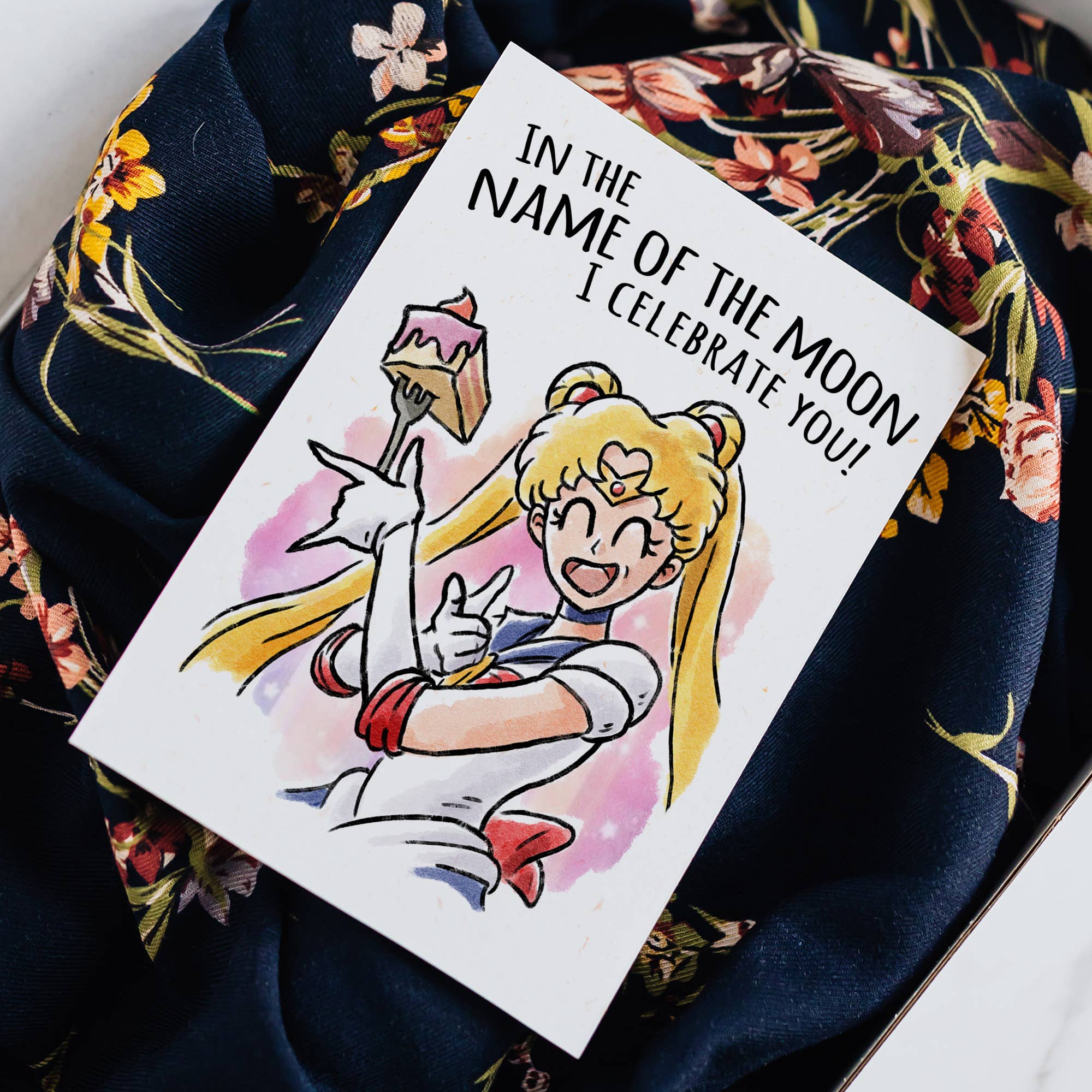 "Name of the Moon" Cosmic Guardian Girl Birthday Card | L.A. Mood Comics and Games