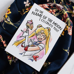 "Name of the Moon" Cosmic Guardian Girl Birthday Card | L.A. Mood Comics and Games