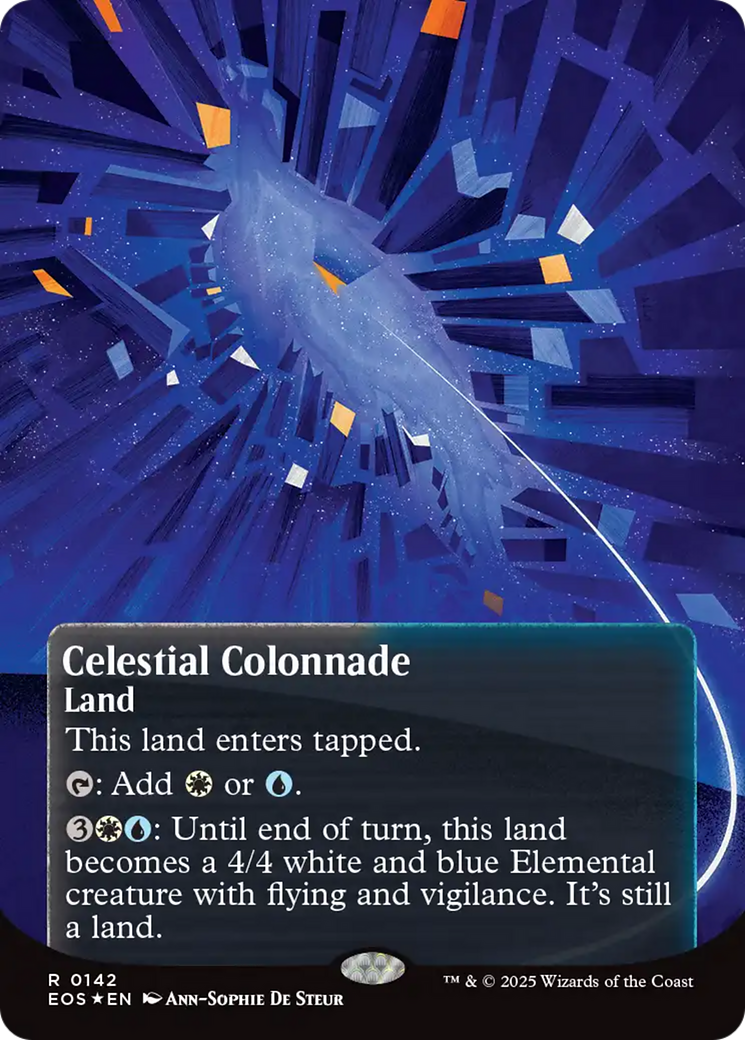 Celestial Colonnade (0142) (Borderless) (Galaxy Foil) [Edge of Eternities: Stellar Sights] | L.A. Mood Comics and Games