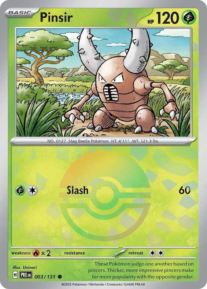 Pinsir (003/131) (Poke Ball Pattern) [Scarlet & Violet: Prismatic Evolutions] | L.A. Mood Comics and Games