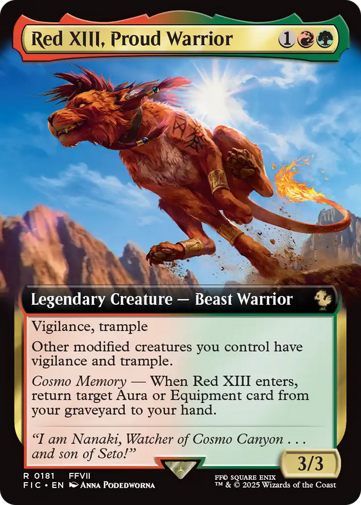 Red XIII, Proud Warrior (Extended Art) [FINAL FANTASY Commander] | L.A. Mood Comics and Games