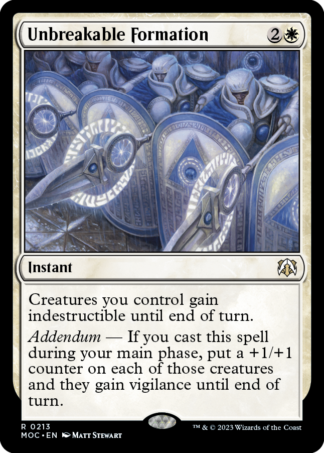 Unbreakable Formation [March of the Machine Commander] | L.A. Mood Comics and Games