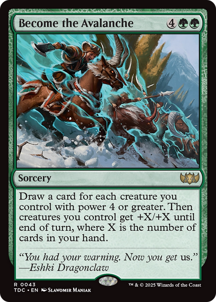 Become the Avalanche [Tarkir: Dragonstorm Commander] | L.A. Mood Comics and Games
