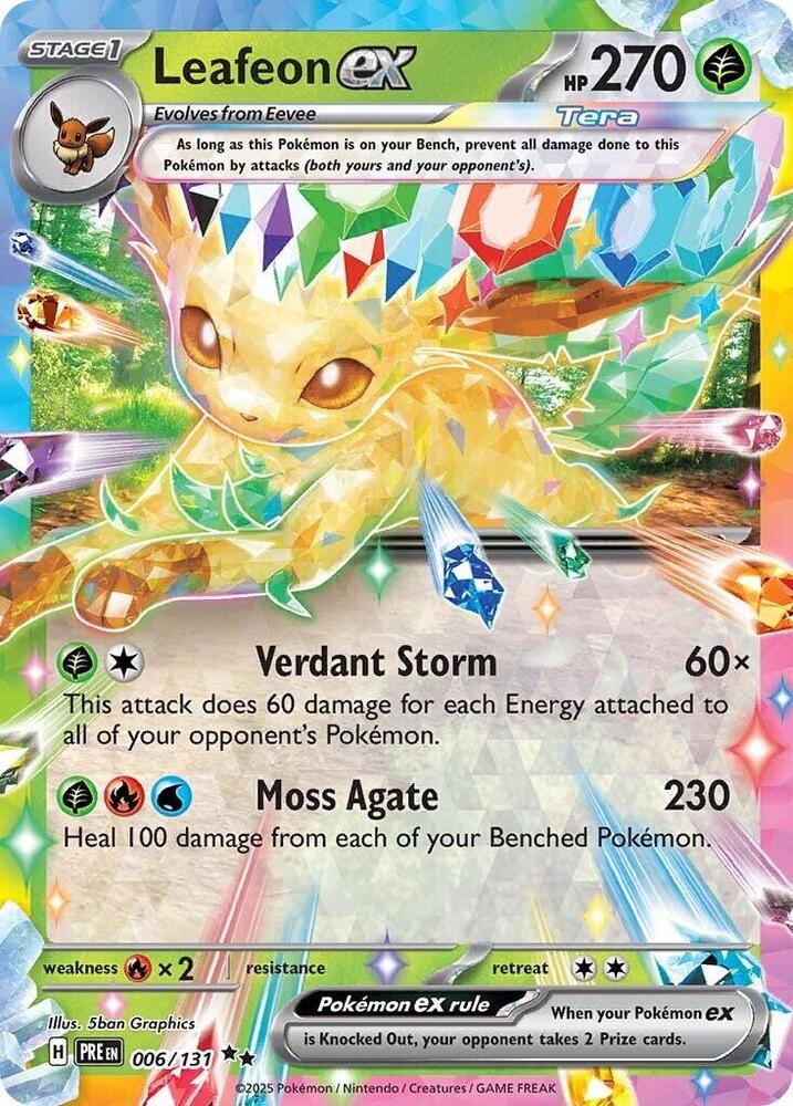 Leafeon ex (006/131) [Scarlet & Violet: Prismatic Evolutions] | L.A. Mood Comics and Games