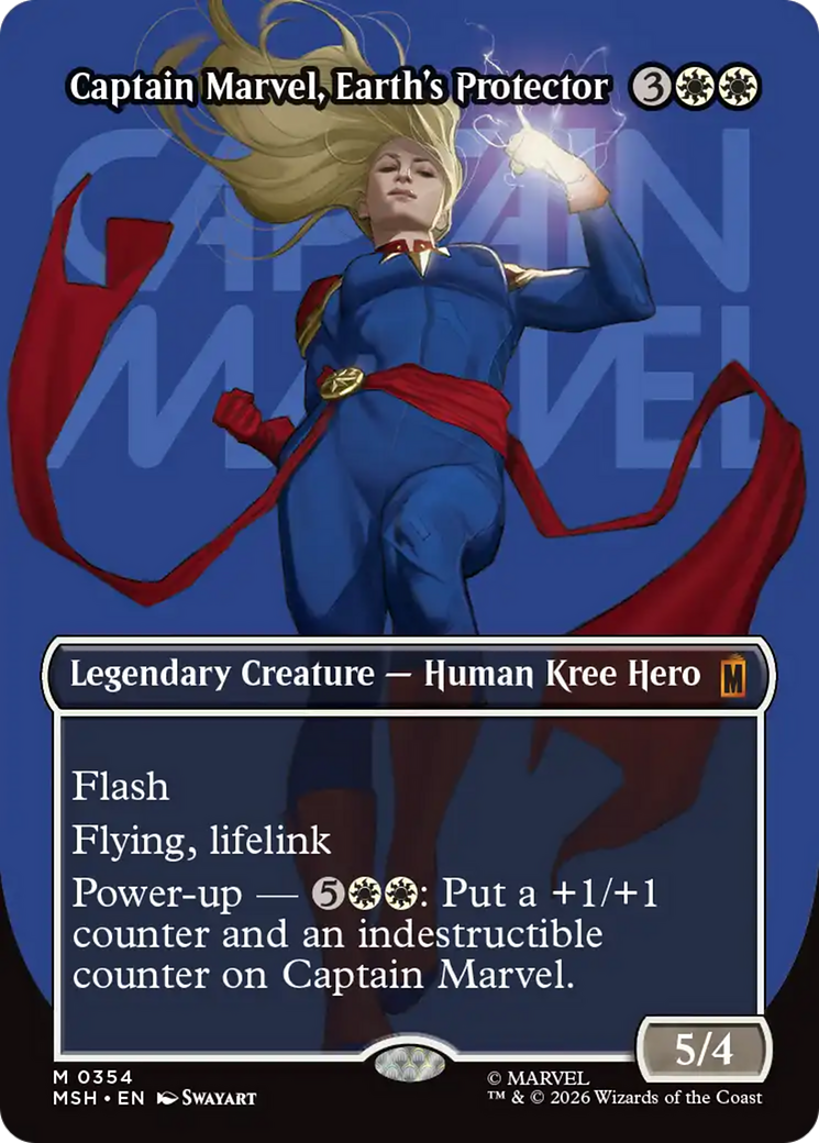 Captain Marvel, Earth's Protector (Borderless) (0354) [Marvel Super Heroes] | L.A. Mood Comics and Games