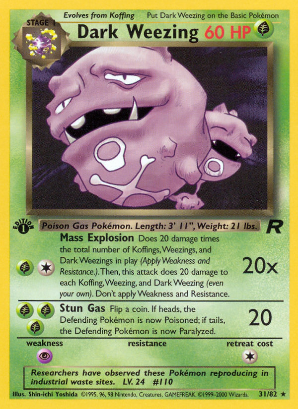 Dark Weezing (31/82) [Team Rocket 1st Edition] | L.A. Mood Comics and Games