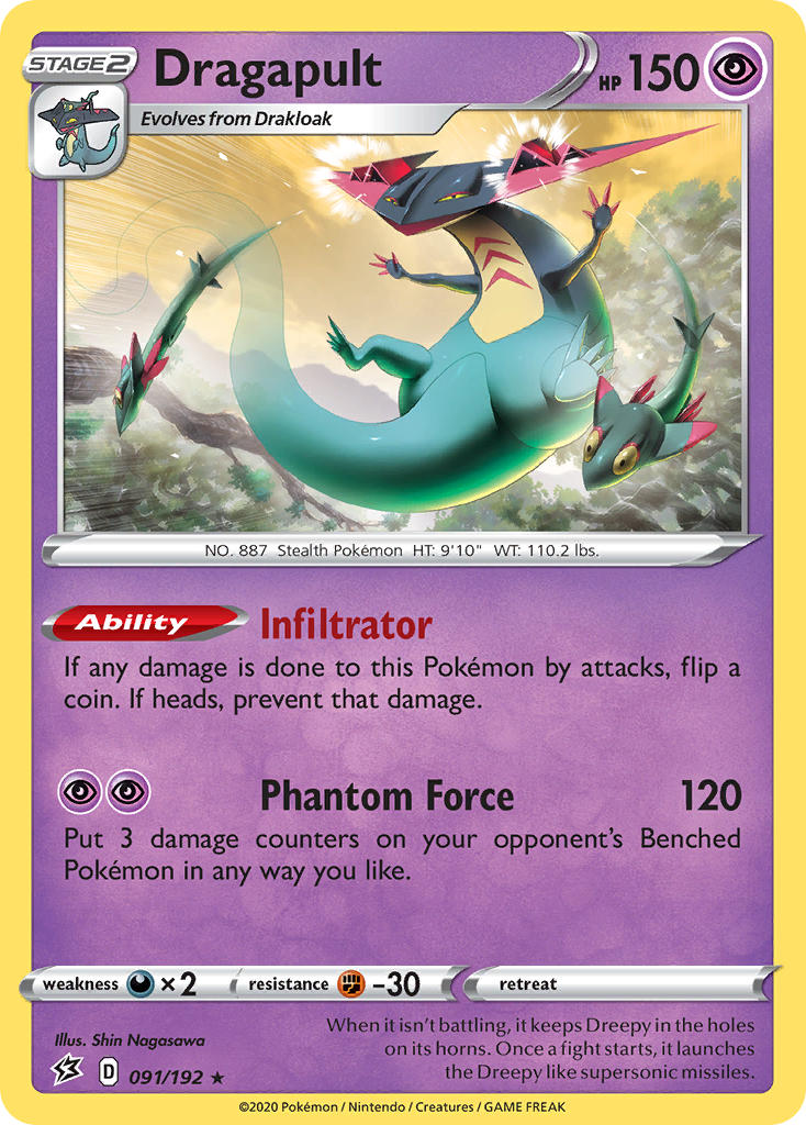 Dragapult (091/192) (Theme Deck Exclusive) [Sword & Shield: Rebel Clash] | L.A. Mood Comics and Games