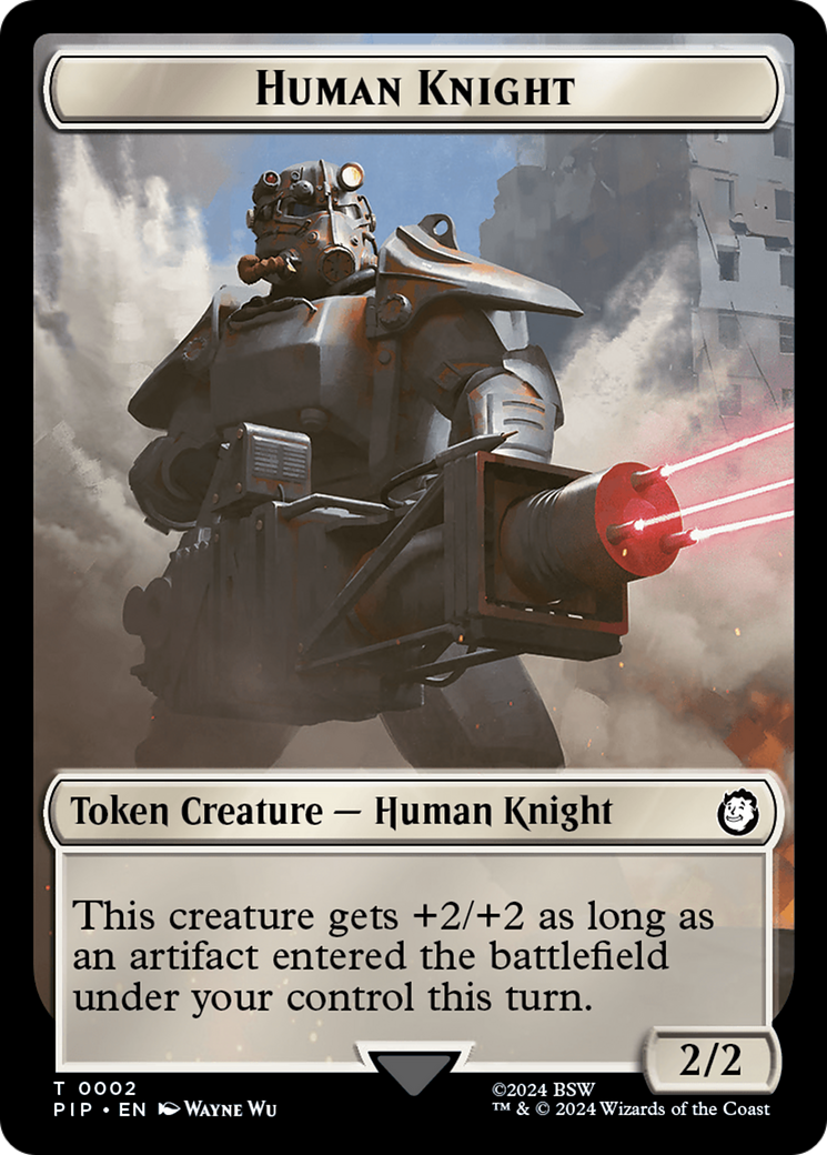 Human Knight // Food (0014) Double-Sided Token [Fallout Tokens] | L.A. Mood Comics and Games