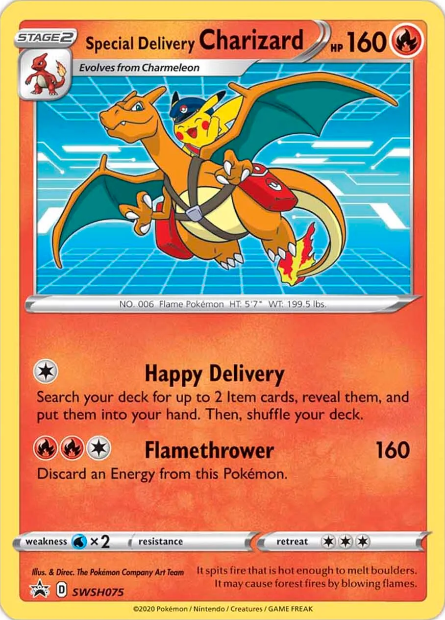 Special Delivery Charizard (SWSH075) [Sword & Shield: Black Star Promos] | L.A. Mood Comics and Games
