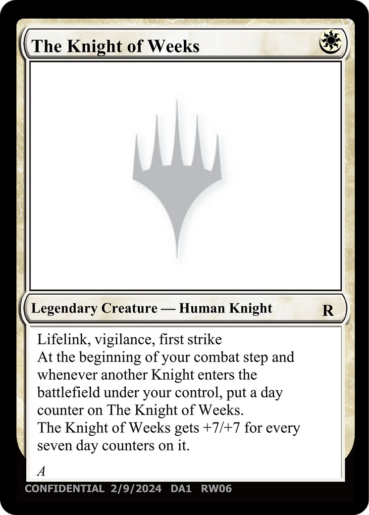 The Knight of Weeks [Unknown Event] | L.A. Mood Comics and Games