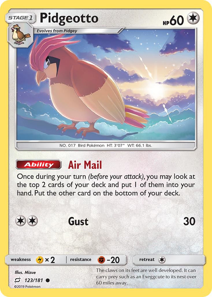 Pidgeotto (123/181) [Sun & Moon: Team Up] | L.A. Mood Comics and Games