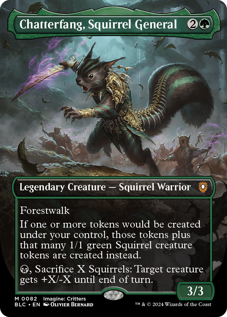 Chatterfang, Squirrel General (Borderless) [Bloomburrow Commander] | L.A. Mood Comics and Games
