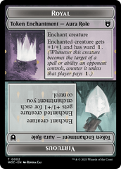 Copy // Royal Role / Virtuous Role Double-Sided Token [Wilds of Eldraine Commander Tokens] | L.A. Mood Comics and Games