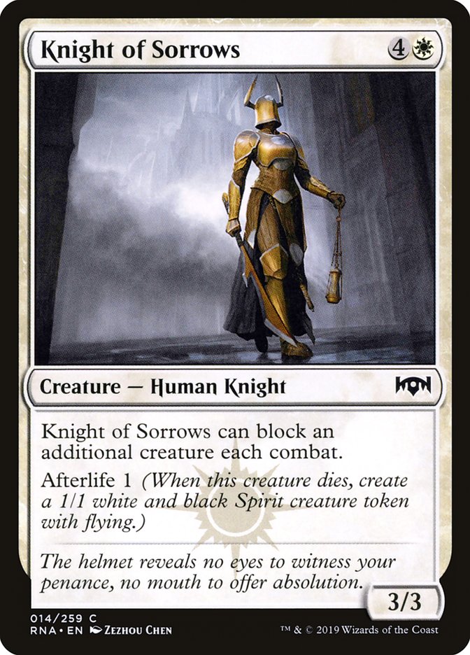 Knight of Sorrows [Ravnica Allegiance] | L.A. Mood Comics and Games