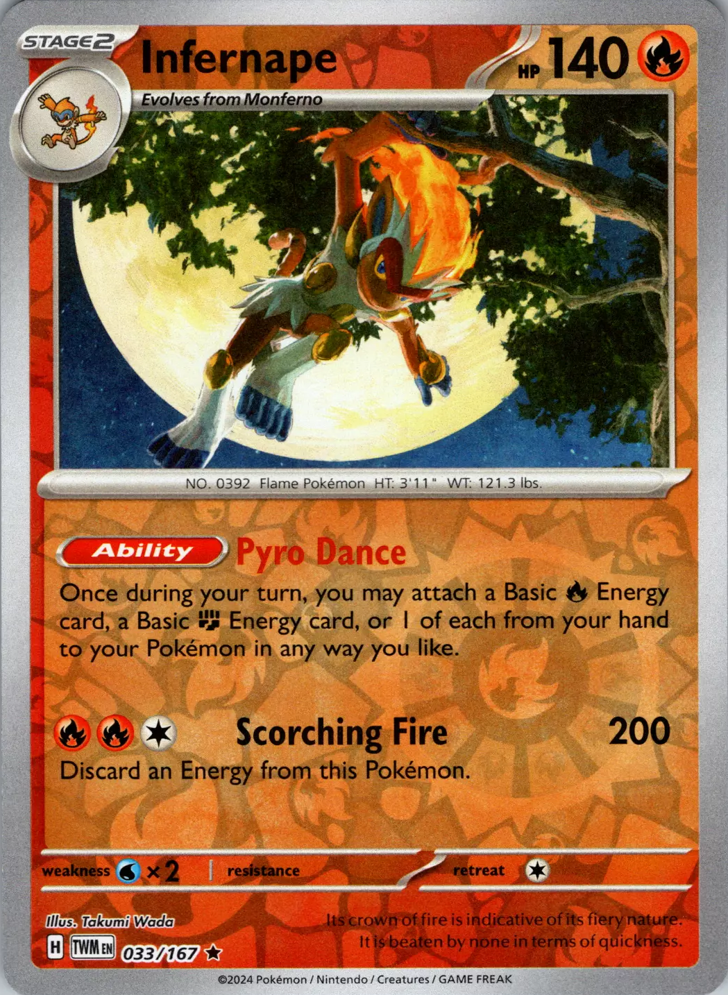 Infernape (033/167) [Scarlet & Violet: Twilight Masquerade] | L.A. Mood Comics and Games