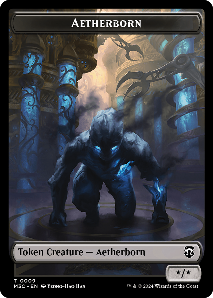 Aetherborn (Ripple Foil) // Servo Double-Sided Token [Modern Horizons 3 Commander Tokens] | L.A. Mood Comics and Games
