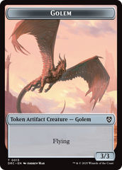 Construct // Golem (0013) Double-Sided Token [Aetherdrift Commander Tokens] | L.A. Mood Comics and Games