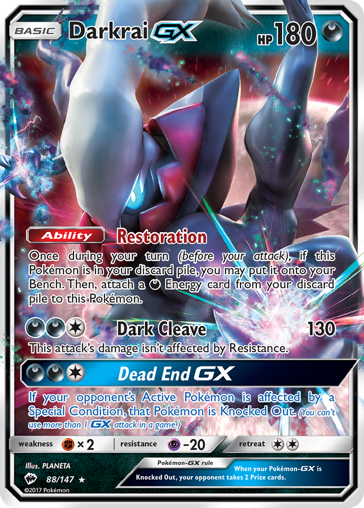 Darkrai GX (88/147) [Sun & Moon: Burning Shadows] | L.A. Mood Comics and Games