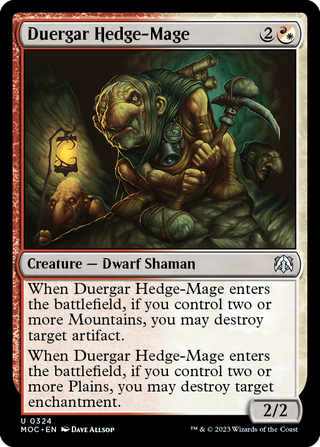 Duergar Hedge-Mage [March of the Machine Commander] | L.A. Mood Comics and Games
