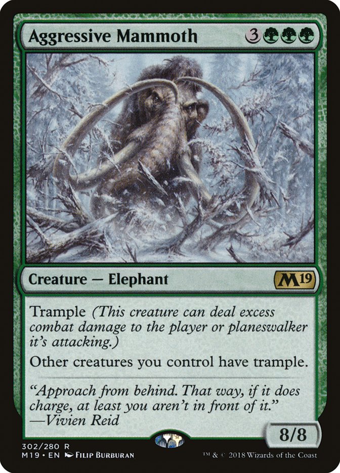 Aggressive Mammoth [Core Set 2019] | L.A. Mood Comics and Games