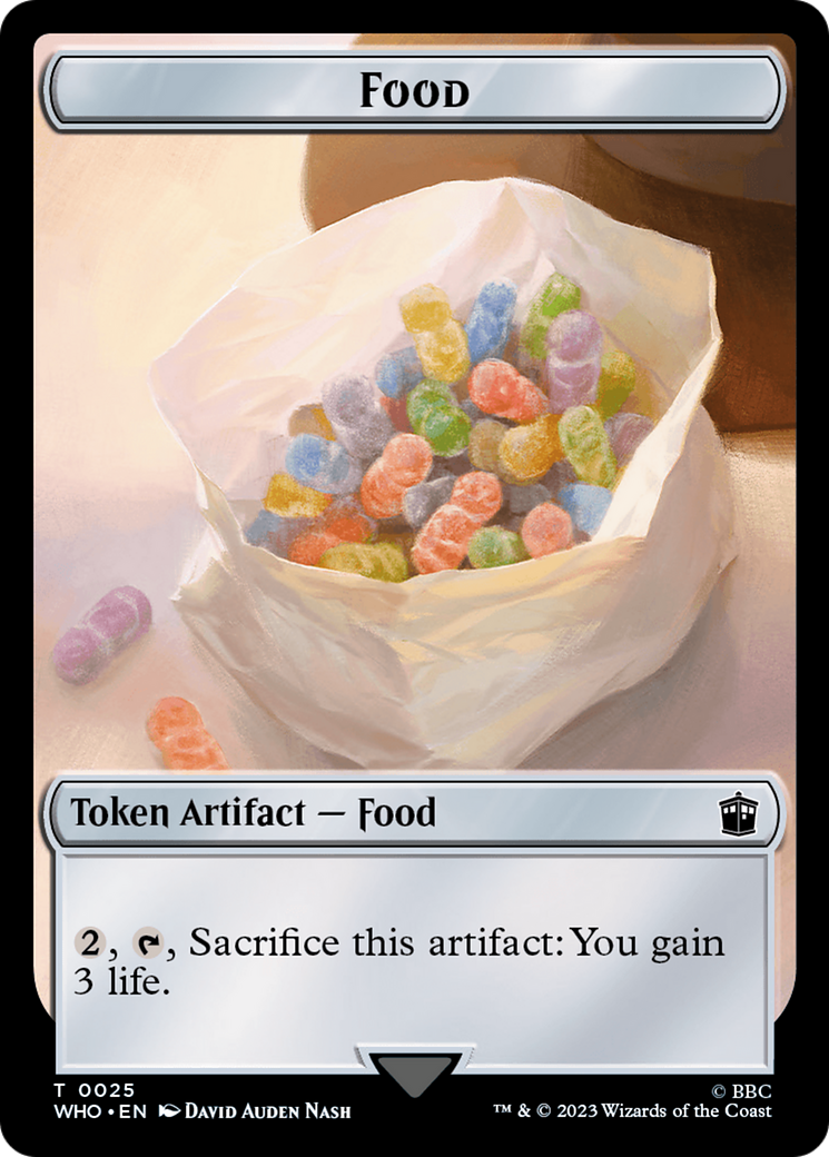 Alien Angel // Food (0025) Double-Sided Token [Doctor Who Tokens] | L.A. Mood Comics and Games