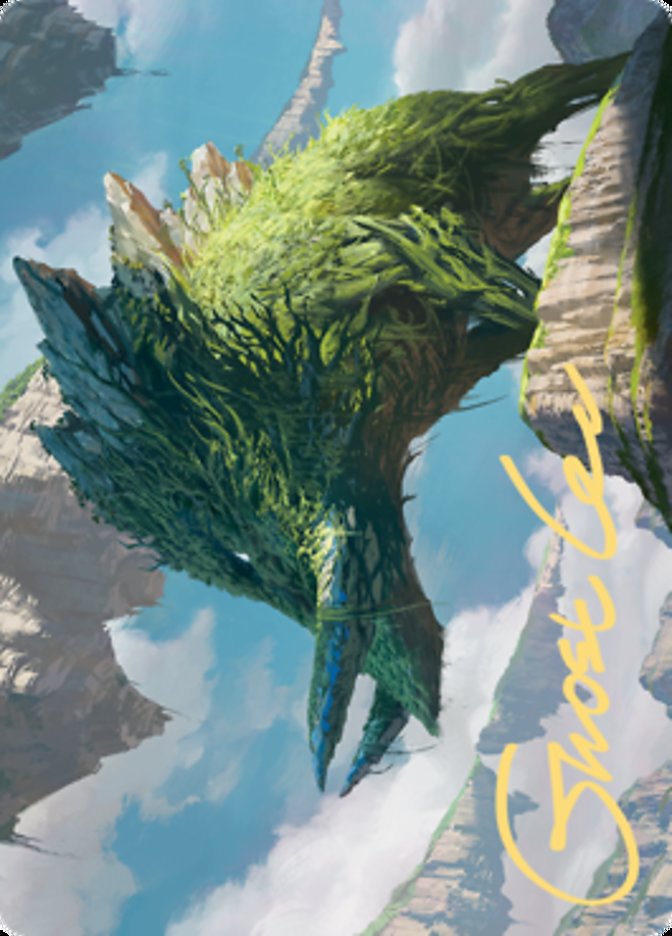 Yasharn, Implacable Earth Art Card (Gold-Stamped Signature) [Zendikar Rising Art Series] | L.A. Mood Comics and Games