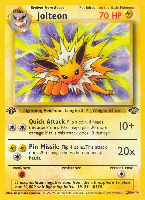 Jolteon (20/64) [Jungle 1st Edition] | L.A. Mood Comics and Games
