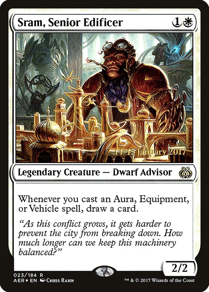 Sram, Senior Edificer [Aether Revolt Prerelease Promos] | L.A. Mood Comics and Games