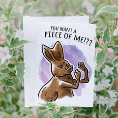 "Want a Piece of Me!?" Funny Easter Card, Happy Easter | L.A. Mood Comics and Games