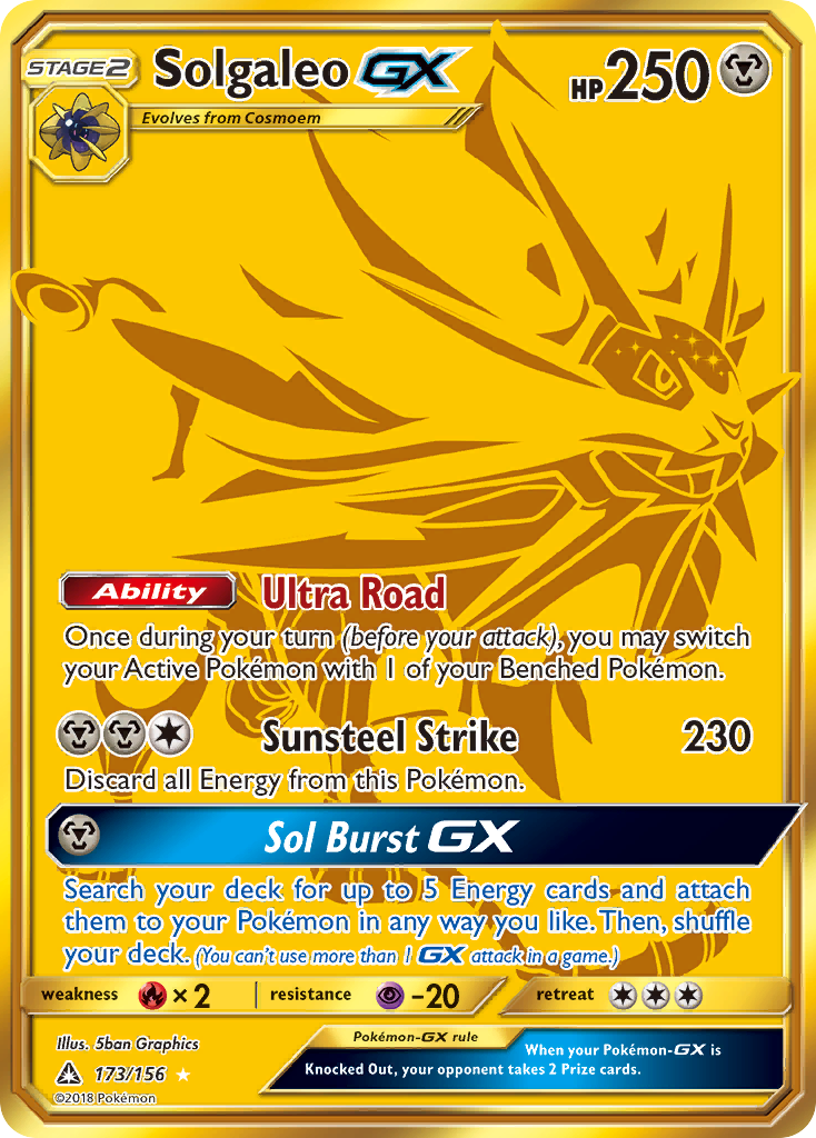 Solgaleo GX (173/156) [Sun & Moon: Ultra Prism] | L.A. Mood Comics and Games