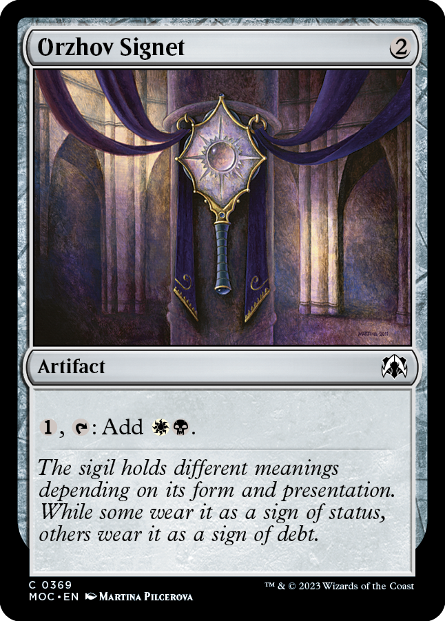 Orzhov Signet [March of the Machine Commander] | L.A. Mood Comics and Games