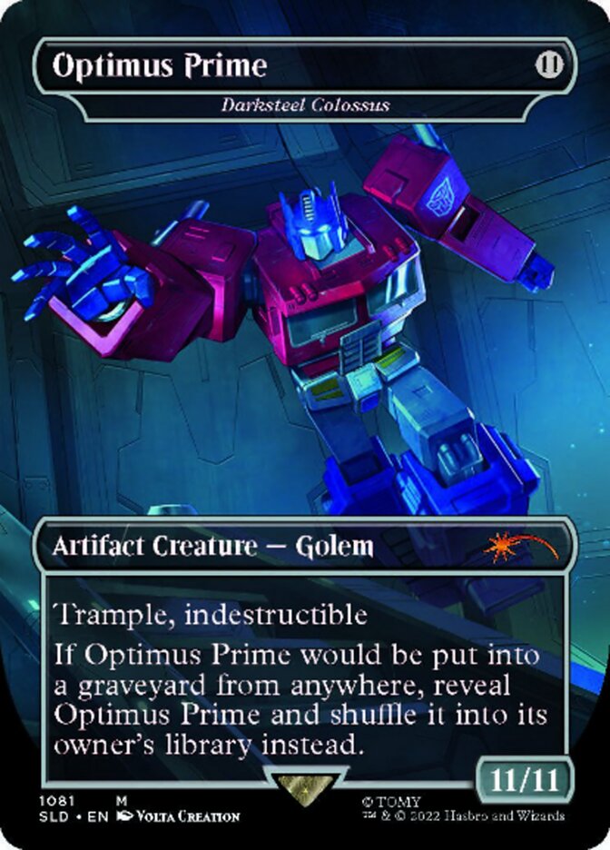 Darksteel Colossus - Optimus Prime (Borderless) [Secret Lair Drop Series] | L.A. Mood Comics and Games