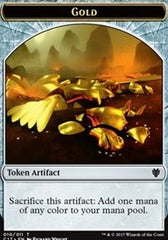 Gold // Cat Dragon Double-Sided Token [Commander 2017 Tokens] | L.A. Mood Comics and Games