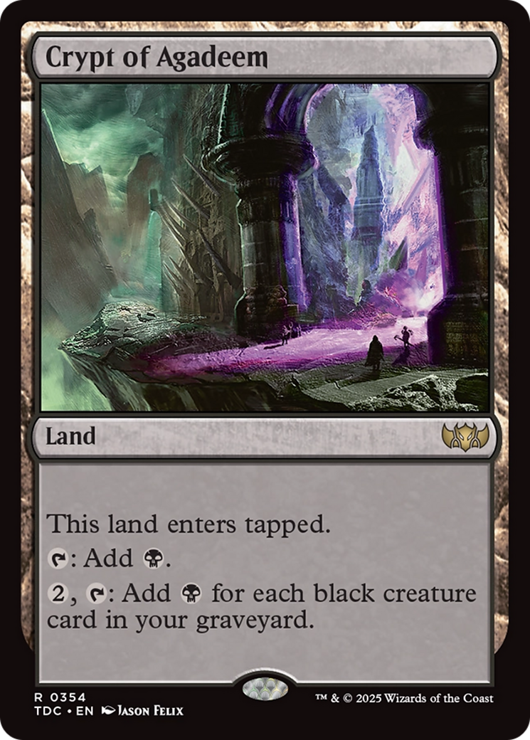 Crypt of Agadeem [Tarkir: Dragonstorm Commander] | L.A. Mood Comics and Games
