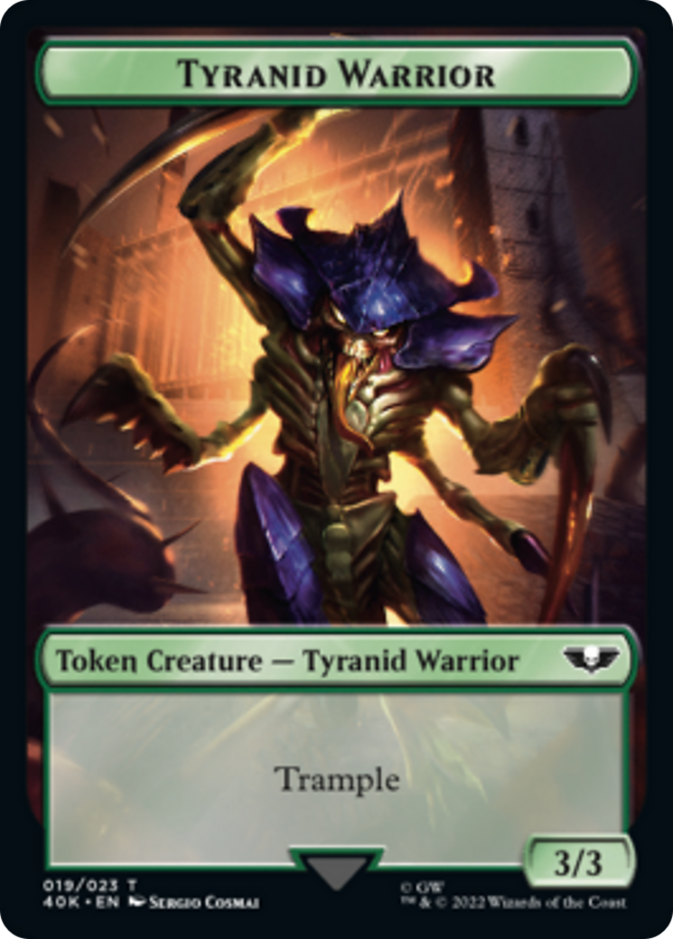 Tyranid (17) // Tyranid Warrior Double-Sided Token [Warhammer 40,000 Tokens] | L.A. Mood Comics and Games