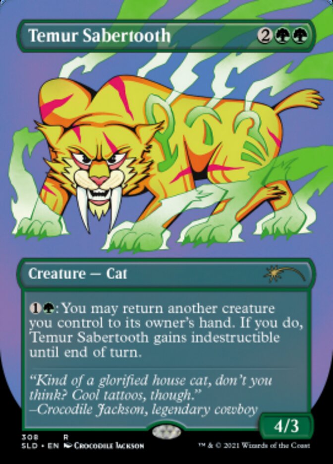 Temur Sabertooth (Borderless) [Secret Lair Drop Series] | L.A. Mood Comics and Games