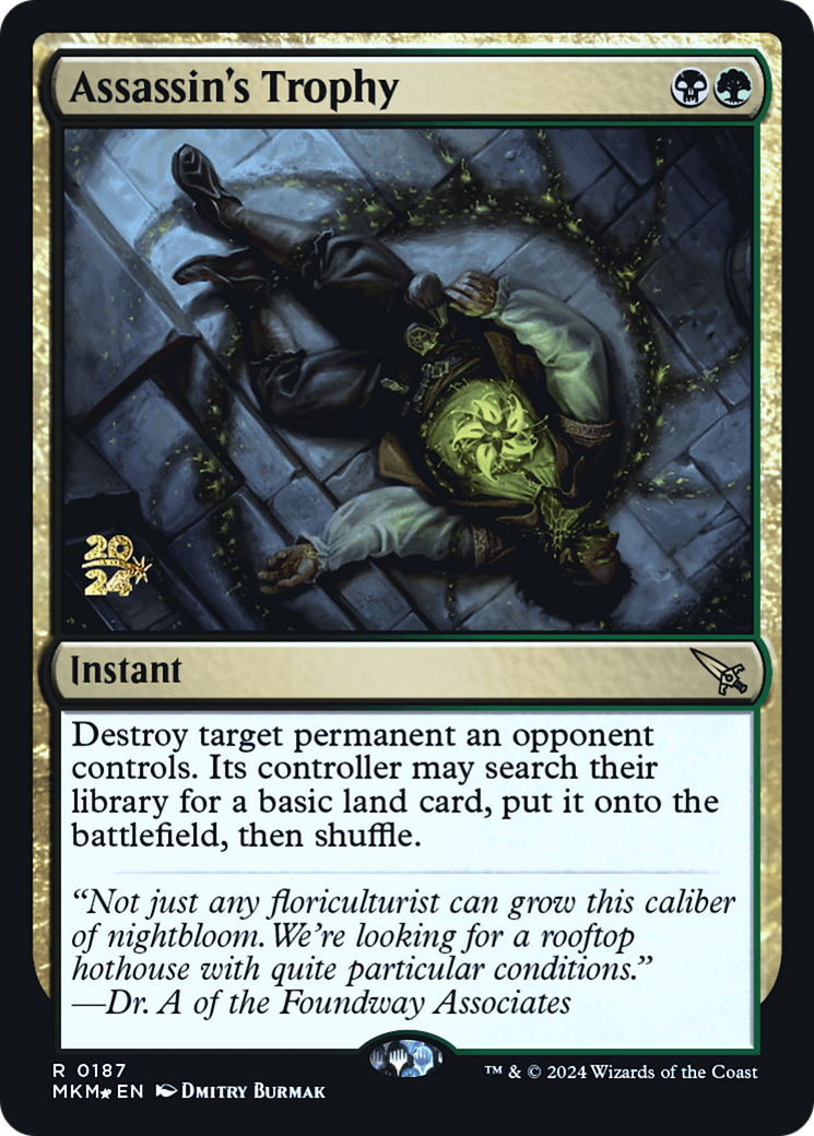 Assassin's Trophy (0187) [Murders at Karlov Manor Prerelease Promos] | L.A. Mood Comics and Games